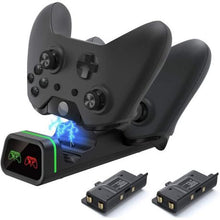 Load image into Gallery viewer, Xbox One/One X/One S Game Controller Dual Charger Dock Station with Battery
