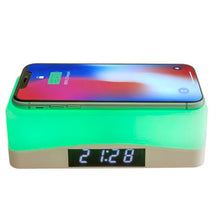 Load image into Gallery viewer, Aura Wireless Charging Station - Interchangeable Colour Nightlight &amp; Clock
