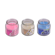 Load image into Gallery viewer, 3 x Glass Candles - Rose, Vanilla, Blueberry (6cm x8cm)
