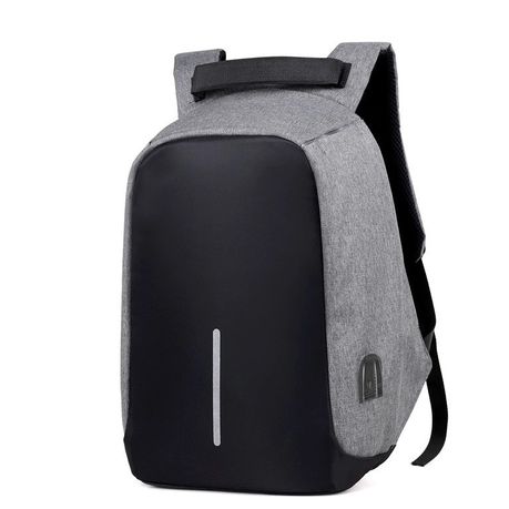 Anti theft back pack (Dual port) - Grey