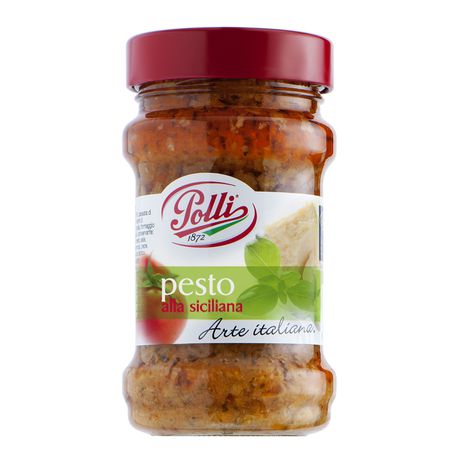 Polli - Tomato & Basil Red Pesto - 12X190G Buy Online in Zimbabwe thedailysale.shop