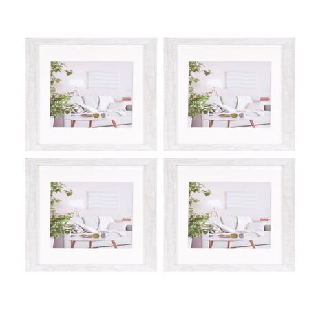 Modern Wooden Frame White Picture Size 30x30cm 4 pack