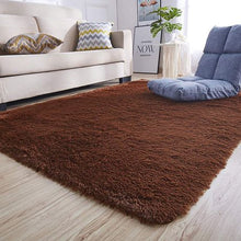 Load image into Gallery viewer, 150 x 180cm Plush Fluffy Carpet - Shaggy &amp; Foldable Rugs - Brown
