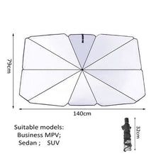 Load image into Gallery viewer, Car Windshield Sun Shade Foldable Umbrella
