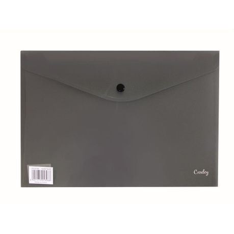 Croxley A4 Document Envelope with Button - Black (Pack of 12) Buy Online in Zimbabwe thedailysale.shop