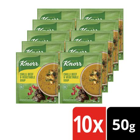 Knorr Chilli Beef & Vegetable Soup Mix 10x50g