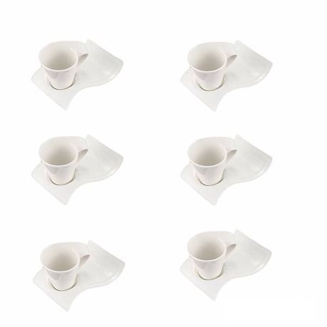 Wavy Cup & Saucer Set – (12 piece) Buy Online in Zimbabwe thedailysale.shop