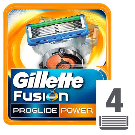 Gillette Fusion ProGlide Power Razor Blades - 4's