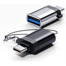 Load image into Gallery viewer, Techcat Adapter USB C Hi-Speed USB Type-C to USB-A 3.0 Black
