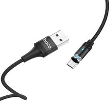 Load image into Gallery viewer, Hoco U76 Fresh Magnetic Charging Cable for Micro USB - Black
