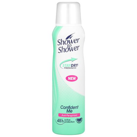 Shower to Shower Anti-Perspirant 150ml Confident Me Buy Online in Zimbabwe thedailysale.shop