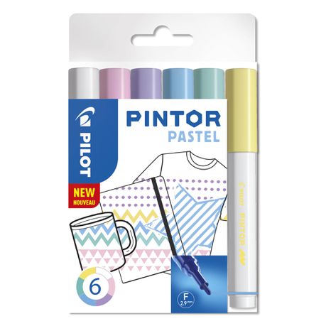 Pilot SW-PT Fine Point Pintor Paint Marker - Pastel Wallet of 6