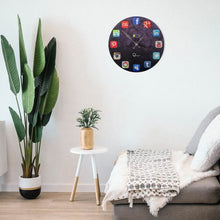 Load image into Gallery viewer, Quintessential Clocks – Apps Inspired - Decorative Glass Wall Clock
