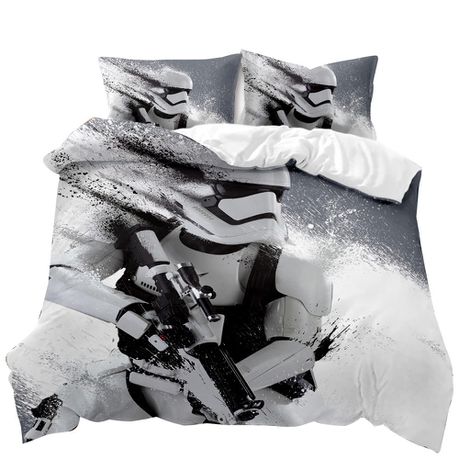 STAR WARS Storm Trooper 3D Printed Double Bed Duvet Cover Set Buy Online in Zimbabwe thedailysale.shop