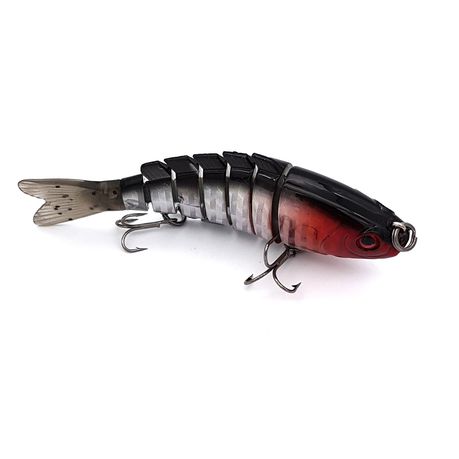 Bass Hunter Fishing Swimbait Lure - Silver Black Red Buy Online in Zimbabwe thedailysale.shop