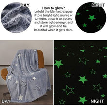 Load image into Gallery viewer, Glow in The Dark Blanket -Grey
