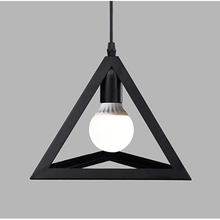 Load image into Gallery viewer, Metal Pyramid Pendant Light - Black
