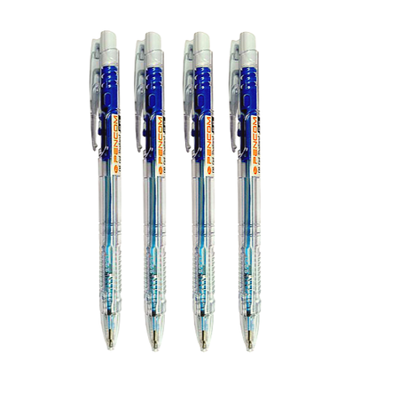 Pencom - OG38 Oil Gel 1.0mm Blue Retractable Pen Pack of 4