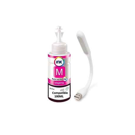 Universal Ink Compatible For Brother Tank Printers-Magenta 100ML