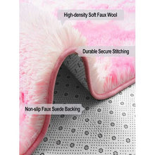 Load image into Gallery viewer, Pink and White Fluffy Shaggy Rug\Carpet (200cmx150cm)
