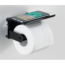 Load image into Gallery viewer, Wenko - Toilet Paper Holder With Shelf -  Classic Plus - Black
