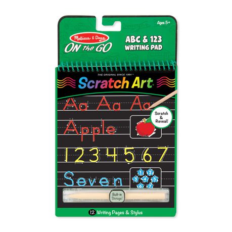 Melissa & Doug ABC & 123 Writing Pad - Scratch Art Buy Online in Zimbabwe thedailysale.shop