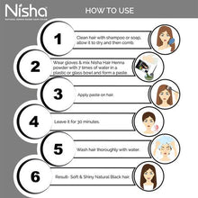 Load image into Gallery viewer, 20 sachets Nisha Henna Based Natura Hair Color 10g Each No Ammonia Black
