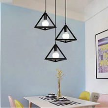 Load image into Gallery viewer, Metal Pyramid Pendant Light - Black
