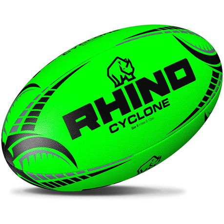 Rhino Cyclone rugby call Fluro Green - Size 5