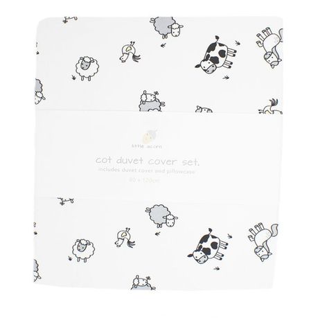 little acorn - Farm Animals Cot Duvet Set