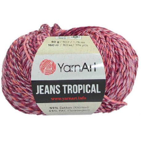 YarnArt Jeans Tropical 50g Pack of 10 - Pink/Purle Mix - 615 Buy Online in Zimbabwe thedailysale.shop