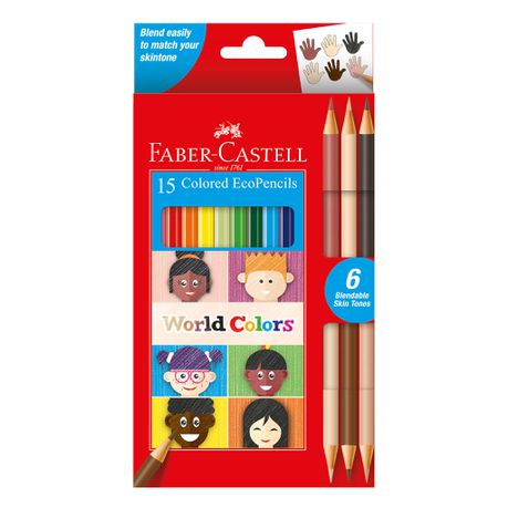 World Colours Eco  Wood Pencils With Blendable Skin Tones 15'S Assorted Buy Online in Zimbabwe thedailysale.shop