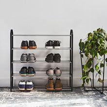 Load image into Gallery viewer, Gretmol 5 Tier Stackable Shoe Rack - Black
