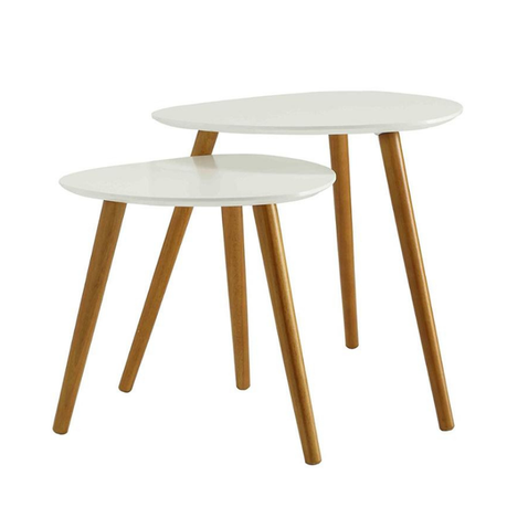 White Teak Wood 2 Piece Table Buy Online in Zimbabwe thedailysale.shop