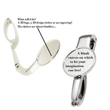 Load image into Gallery viewer, Troika Handbag Holder with Blank Personalisable and Engravable Bag Clip
