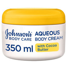 Load image into Gallery viewer, JOHNSON&#39;S, Aqueous Body Cream, Body Care, 24 HOUR Moisture, Cocoa Butter &amp; Vit E, 350ml
