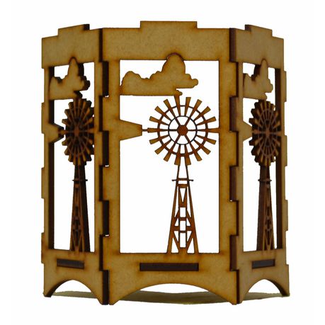 Decor Candle Windmill Hexagon Magic shadow lantern box Night Light Buy Online in Zimbabwe thedailysale.shop