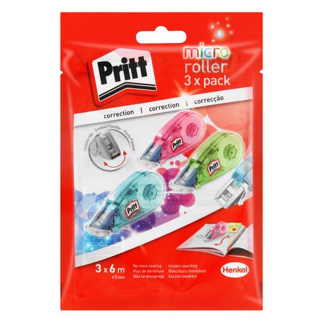 Pritt Correction Micro Roller 6m - 3 Pack - Correction Tape