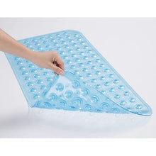 Load image into Gallery viewer, Non-Slip PVC Bathroom Bath/Shower Mat Polka Dot Texture Light Blue Large
