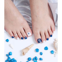 Load image into Gallery viewer, Glossyblossom Pedi Gel strips -Sapphire Bling
