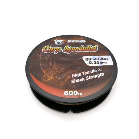 Pioneer Carp Specialist 600m Fishing Line - 8Lb/ 3.6Kg