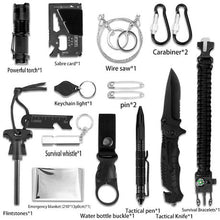 Load image into Gallery viewer, Tactical Survival Multi-Function Kit-15 in 1-Black
