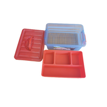 Load image into Gallery viewer, 3.8L Plastic Container Box with Lid and Divider Storage
