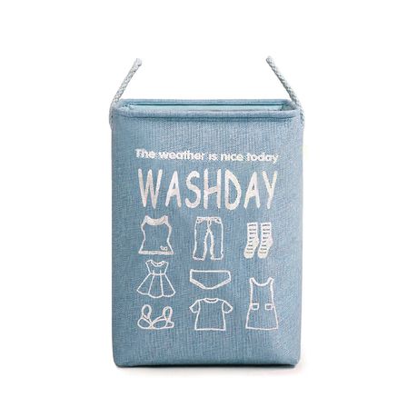 Large Collapsible Easy Storage Laundry Basket With Handles - Pastel Blue Buy Online in Zimbabwe thedailysale.shop