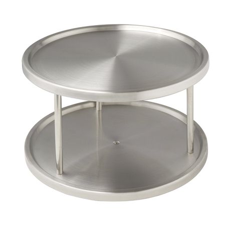 Wenko - Cupboard Turntable - 2-Tier Lazy Susan - Duo - Stainless Steel Buy Online in Zimbabwe thedailysale.shop