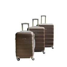 Load image into Gallery viewer, 3 Piece Hard Outer Shell Premium Lightweight Luggage Set - Brown
