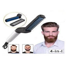 Load image into Gallery viewer, Heated Hair Modelling Comb -Black and Silver
