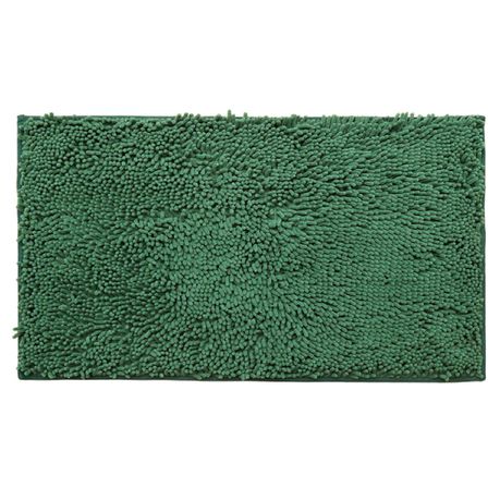 Chenille Microfibre Luxury Bathroom Bath Mat Quick Dry Dark Green XL