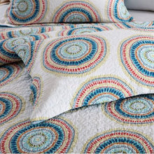 Load image into Gallery viewer, Decorative Stylish Modern Look Reversible Embroidered Bedspread - Azure
