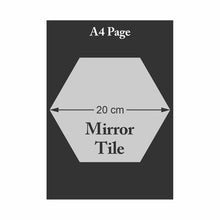 Load image into Gallery viewer, Hexagon Mirror Tiles Décor - Silver - Self Adhesive - 20cm - Large - 6-Pack
